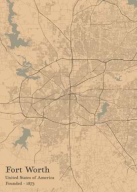 Fort Worth city map