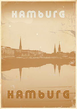 Vintage poster Hamburg