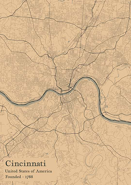 Cincinnati city map