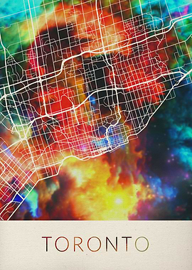 Toronto Watercolor Map