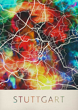 Stuttgart Germany City Map