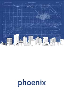 Phoenix skyline blue