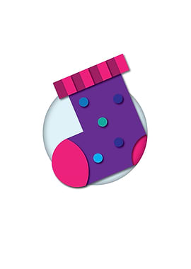 Christmas sock cutout