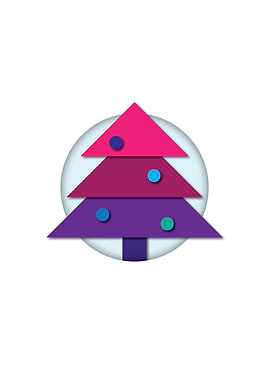 Christmas tree cutout