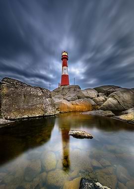 Lighthouse on rocks