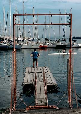 Standing and annoyed