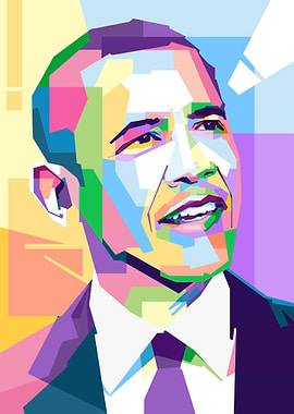 Barack Obama in wpap style