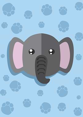 Cute Elephant Head