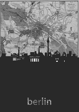 Berlin skyline grey