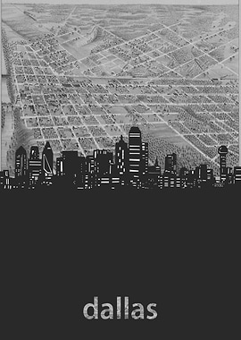 Dallas skyline grey