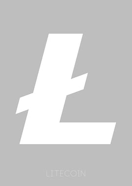 Litecoin LTC Crypto Poster