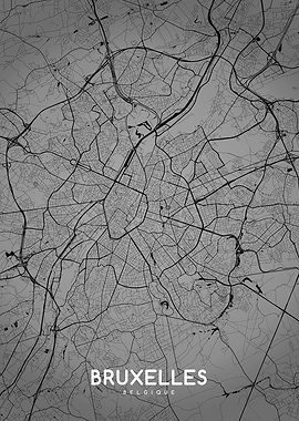 Bruxelles map BW
