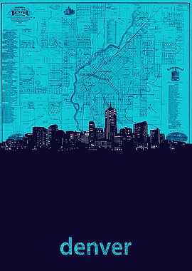 Denver skyline turquoise