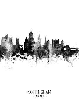 Nottingham England Skyline