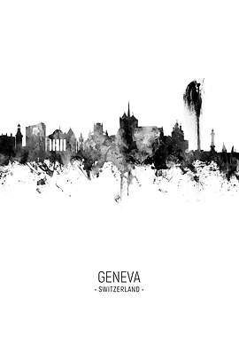 Geneva Switzerland Skyline