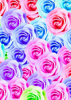colorful rose pattern