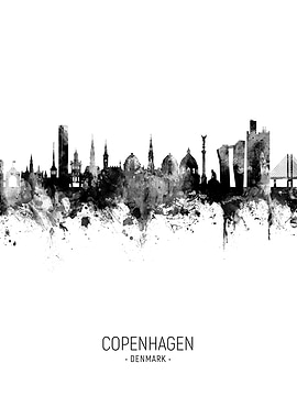 Copenhagen Denmark Skyline