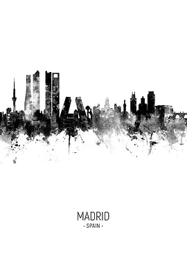 Madrid Spain Skyline