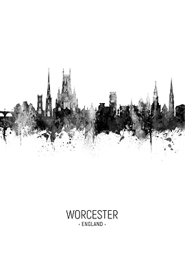 Worcester England Skyline