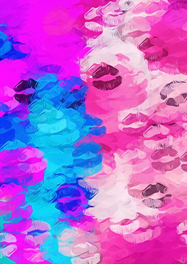 pink and blue kisses