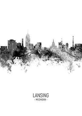 Lansing Michigan Skyline