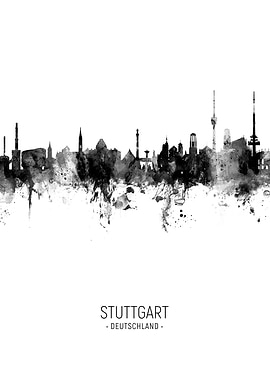 Stuttgart Germany Skyline