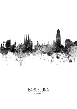 Barcelona Spain Skyline