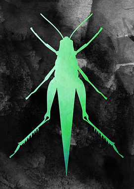 Grasshopper Watercolor Art