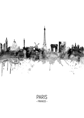 Paris France Skyline