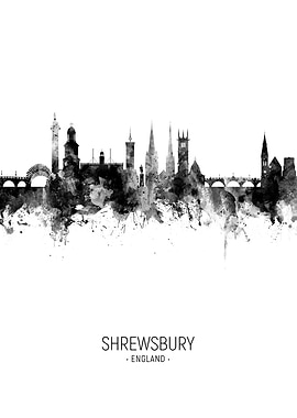 Shrewsbury England Skyline