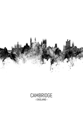 Cambridge England Skyline