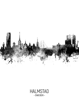 Halmstad Sweden Skyline