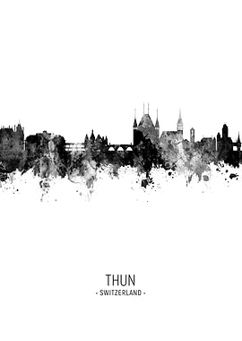 Thun Switzerland Skyline
