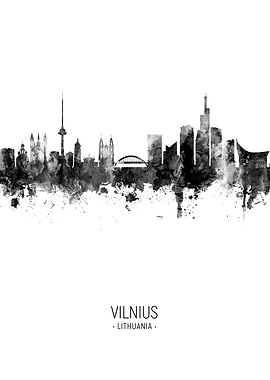 Vilnius Lithuania Skyline