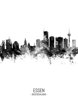 Essen Germany Skyline
