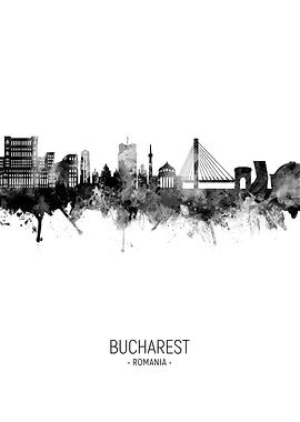 Bucharest Romania Skyline