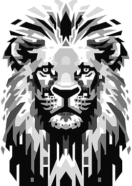 Lion Head in WPAP