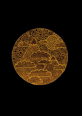 Golden Zen Landscape