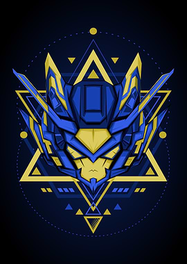 Geometric DarkBlue Robot