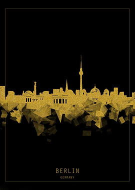 Berlin skyline gold