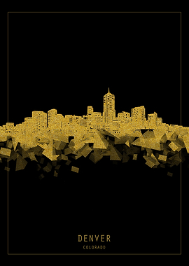 Denver skyline gold