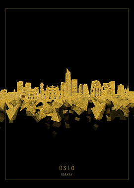 Oslo skyline gold