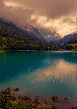 landscape blue lake