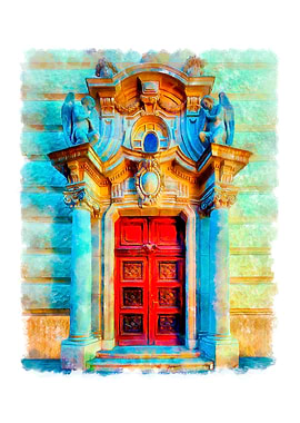 Old architectural door