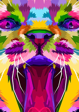 angry cat face close up