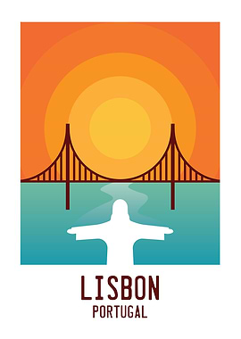 Lisbon Sunset Artwork