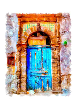 Mysterious blue door