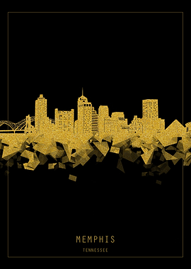 Memphis skyline gold
