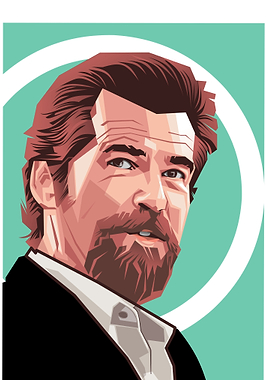 Pierce brosnan on cartoon