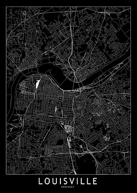 Louisville Black Map
